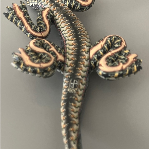 Vintage Handmade Polymer Clay Intricate Reptile Art Sculpture Collectible - Picture 5 of 8